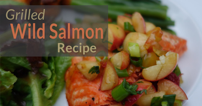 Grilled Wild Salmon with Rainier Cherry recipe